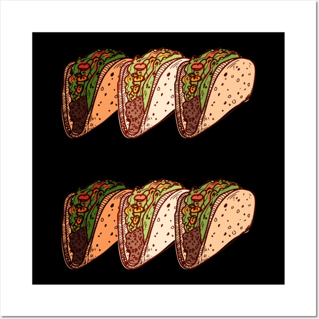 Taco Six Pack Wall Art by aaallsmiles